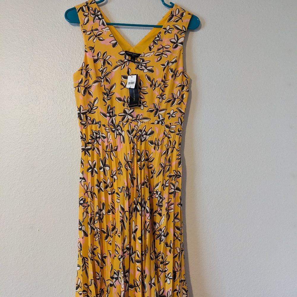 NWT Banana Republic yellow floral dress